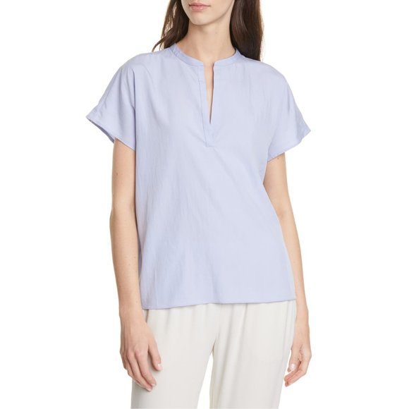 NWT Nordstrom Eileen Fisher Mandarin Collar Top
